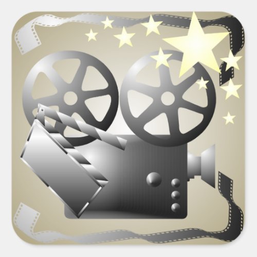 Sepia Gray Movie Cinema Theatre Sticker