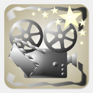 Sepia Gray Movie Cinema Theatre Sticker