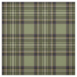 Sepia green/blue/yellow/white/black stripe plaid fabric