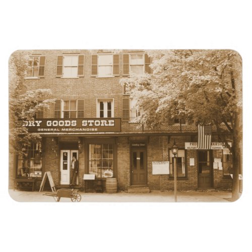 Sepia Harpers Ferry WV Dry Goods Store Magnet