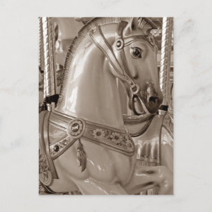 Sepia Horse Postcard