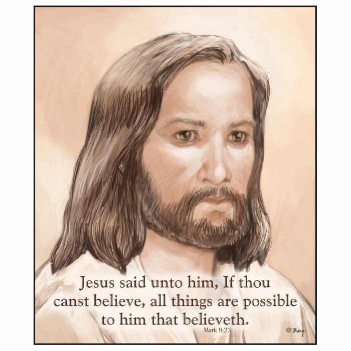  Jesus Art Bible Quote   Mark 923 Photo Cutouts