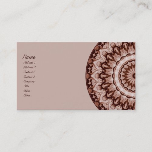 Sepia Kaleidoscope Business Cards