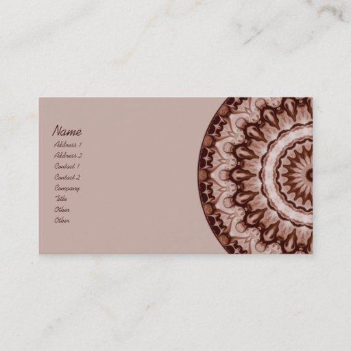 Customizable Sepia Kaleidoscope Business Cards