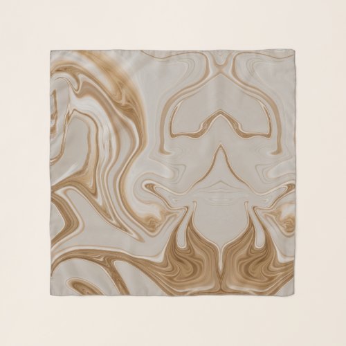 Sepia Latte Minimal Marble  Scarf