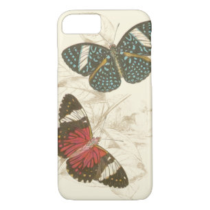 Sepia Leaves with Colorful Butterflies iPhone 8/7 Case
