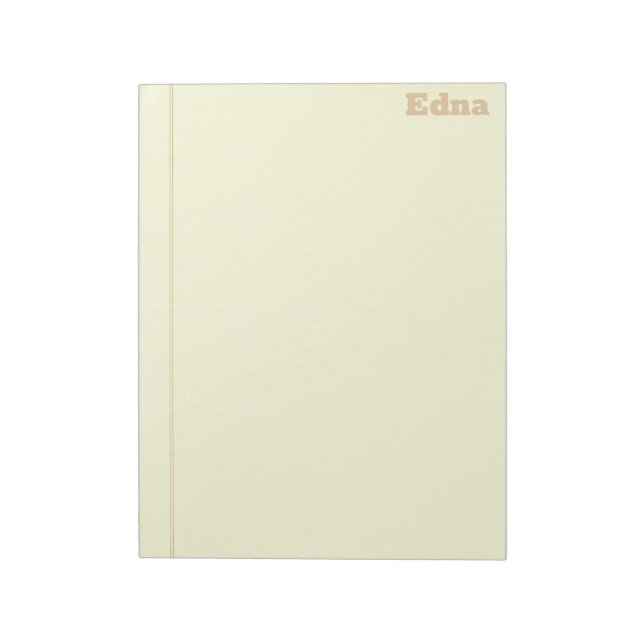 Sepia Legal Pad With Name No Lines (Rotated)