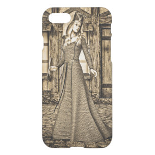 Sepia Medieval Princess Renaissance Art iPhone SE/8/7 Case