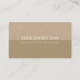 sepia minimalist elegant and modern business card