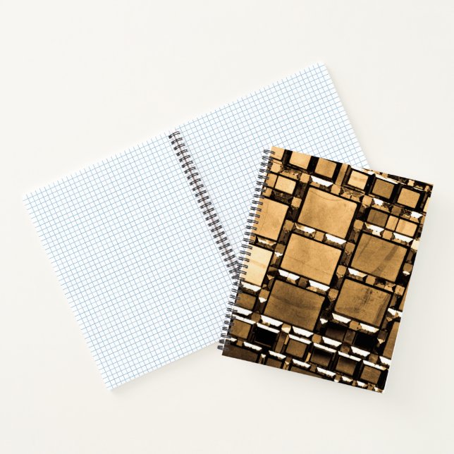 Sepia Mirror Pattern Notebook (Inside)