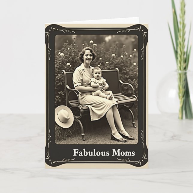 Sepia Motherhood Portrait Card (Front)