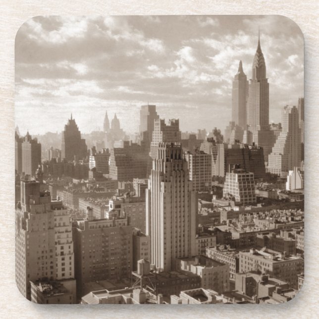 Sepia New York City Drink Coaster (Front)