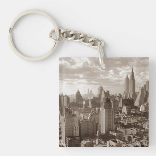 Sepia New York City Keychain