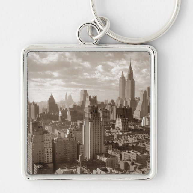 Sepia New York City Keychain (Front)