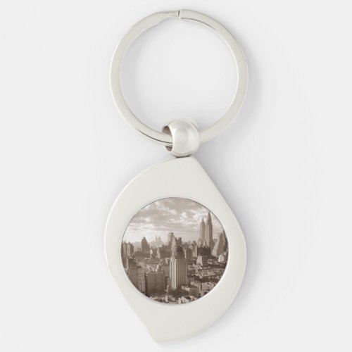 Sepia New York City Keychain