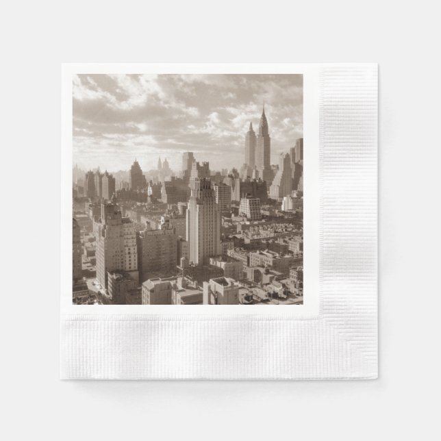 Sepia New York City Napkins (Front)