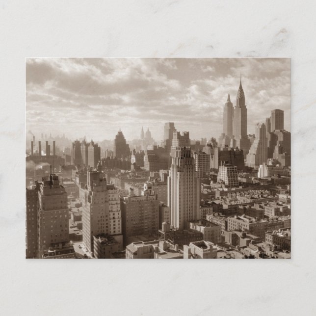 Sepia New York City Postcard (Front)