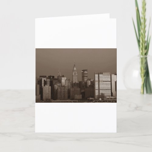 Sepia New York City Skyline Card