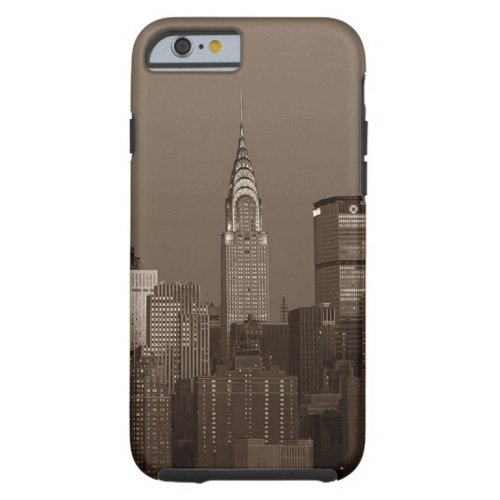 Sepia New York City Skyline Tough iPhone 6 Case