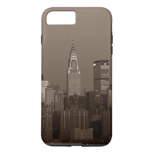 Sepia New York City Skyline iPhone 8 Plus7 Plus Case