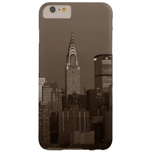 Sepia New York City Skyline Barely There iPhone 6 Plus Case