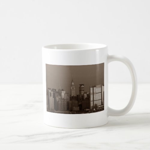 Sepia New York City Skyline Coffee Mug