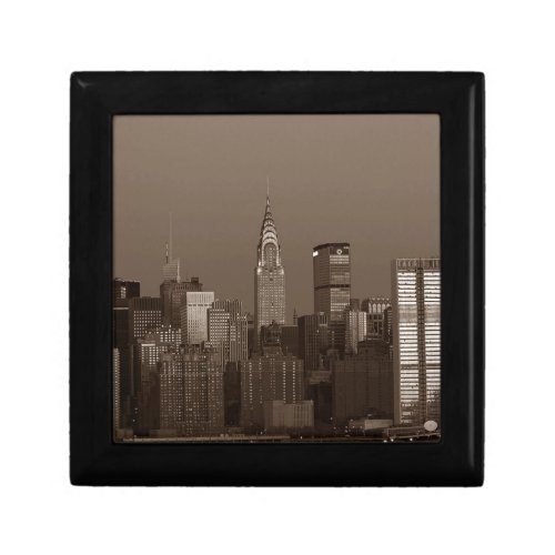 Sepia New York City Skyline Gift Box