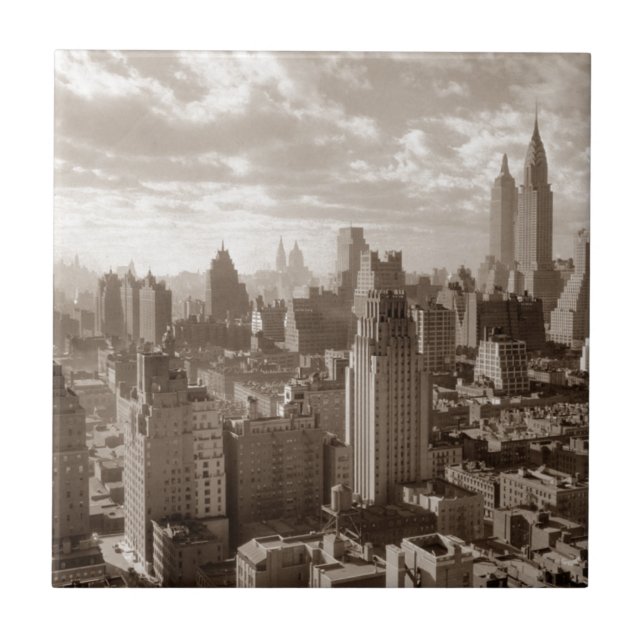 Sepia New York City Tile (Front)