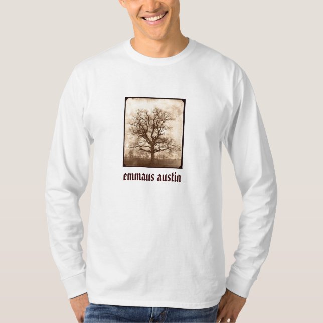Sepia Oak Tree - Restore on back T-Shirt (Front)