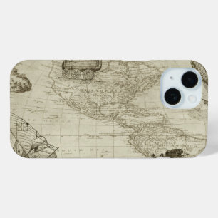 Sepia Old Antique Vintage United States Map Travel iPhone 15 Case