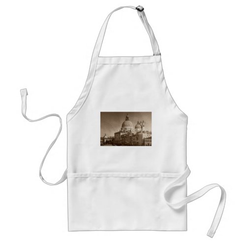 Sepia Paper Effect Venice Grand Canal Adult Apron