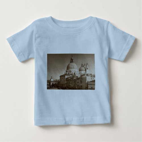 Sepia Paper Effect Venice Grand Canal Baby T_Shirt