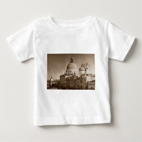 Sepia Paper Effect Venice Grand Canal Baby T_Shirt