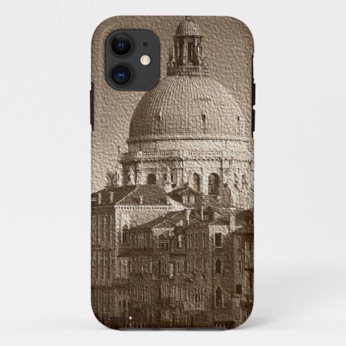 Sepia Paper Effect Venice Grand Canal iPhone 11 Case