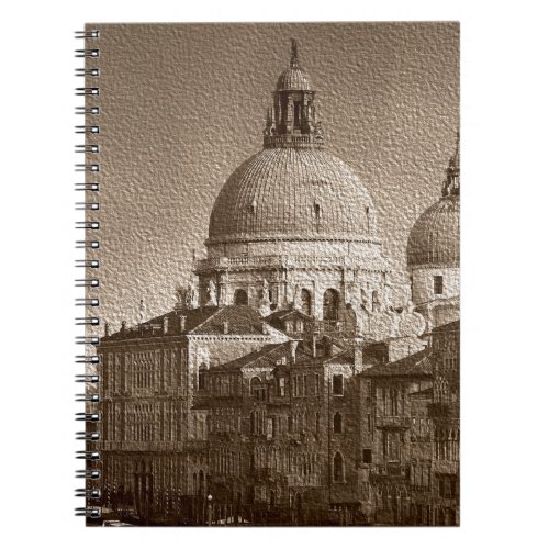 Sepia Paper Effect Venice Grand Canal Notebook