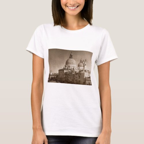 Sepia Paper Effect Venice Grand Canal T_Shirt