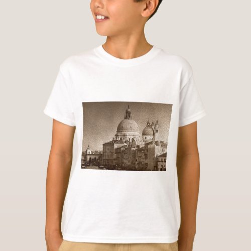 Sepia Paper Effect Venice Grand Canal T_Shirt