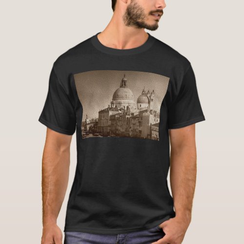 Sepia Paper Effect Venice Grand Canal T_Shirt