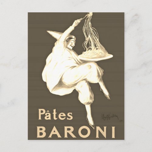 Sepia Pates Baroni Cappiello Vintage Advertisement Postcard
