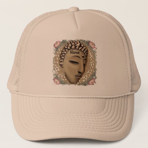 Sepia Peace Buddha Trucker Hat