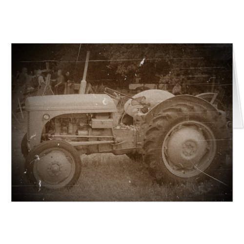 sepia picture vintage gray massey fergison tractor