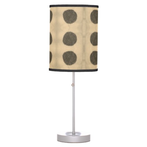 sepia polka dots table lamp