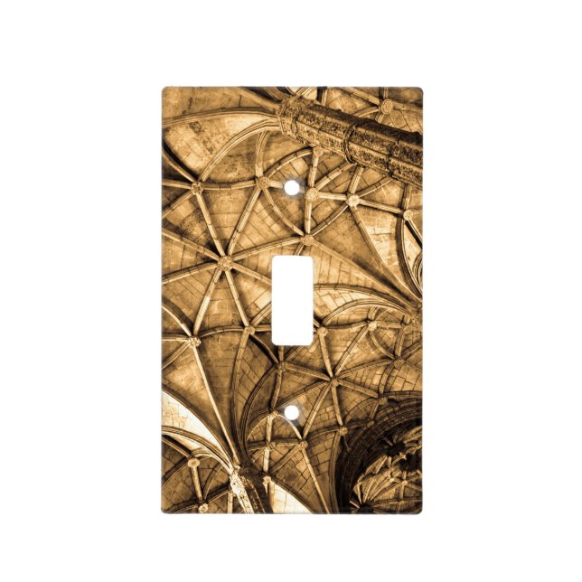 Sepia Portuguese Ceiling Light Switch Cover (Front)