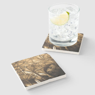 Sepia Portuguese Ceiling Stone Coaster