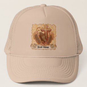 Sepia Prayer Hands Christian hat