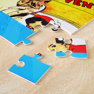 Sepia Romance Comic Book Cover Jumble Collage Jigsaw Puzzle