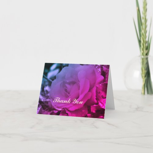 Sepia Rose Color Tint Thank You Card