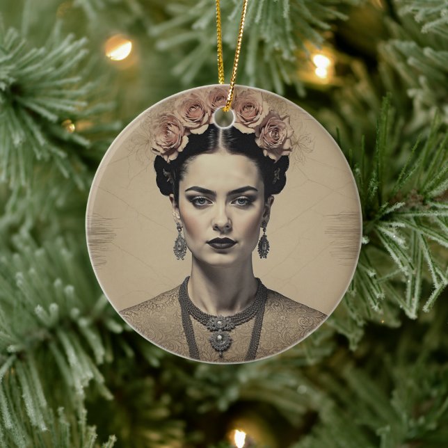 Sepia Rose Queen Vintage Ornament (Tree)