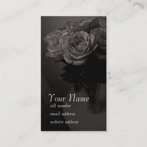 Customizable Sepia roses profile card business card templates