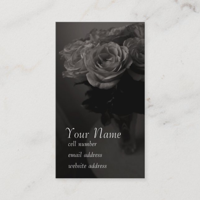 Sepia roses profile card (Front)
